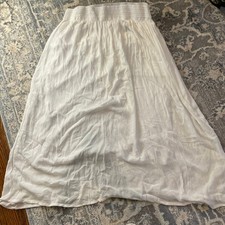 Boho Vintage Embroidered Rayon Midi Skirt