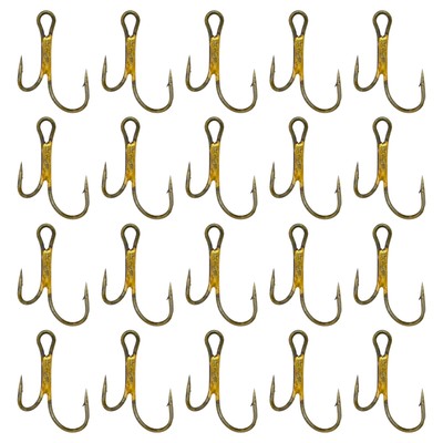 Double Fishing Hook for Catching Zander Fish Pack of 20 Golden