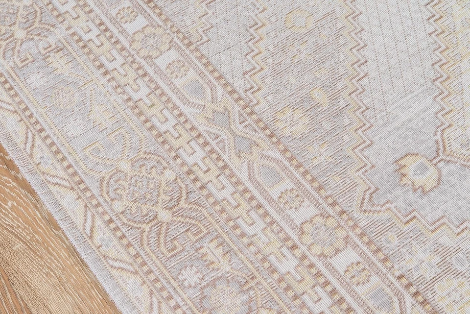 Alfombras rectangulares Momeni Isabella 4' X 6' con acabado gris ISABEISA-7GRY4060 Foto 3 de 4