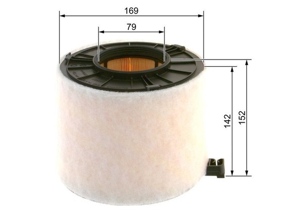 Luftfilter Bosch F 026 400 422 FüR OE 8W0 133 843 A - 8W0 133 843 A - 8W0 133-image