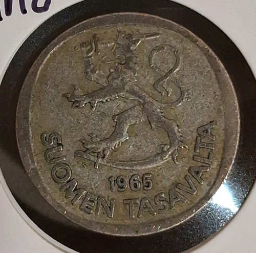 1965 Finland 1 Markka .350 Silver