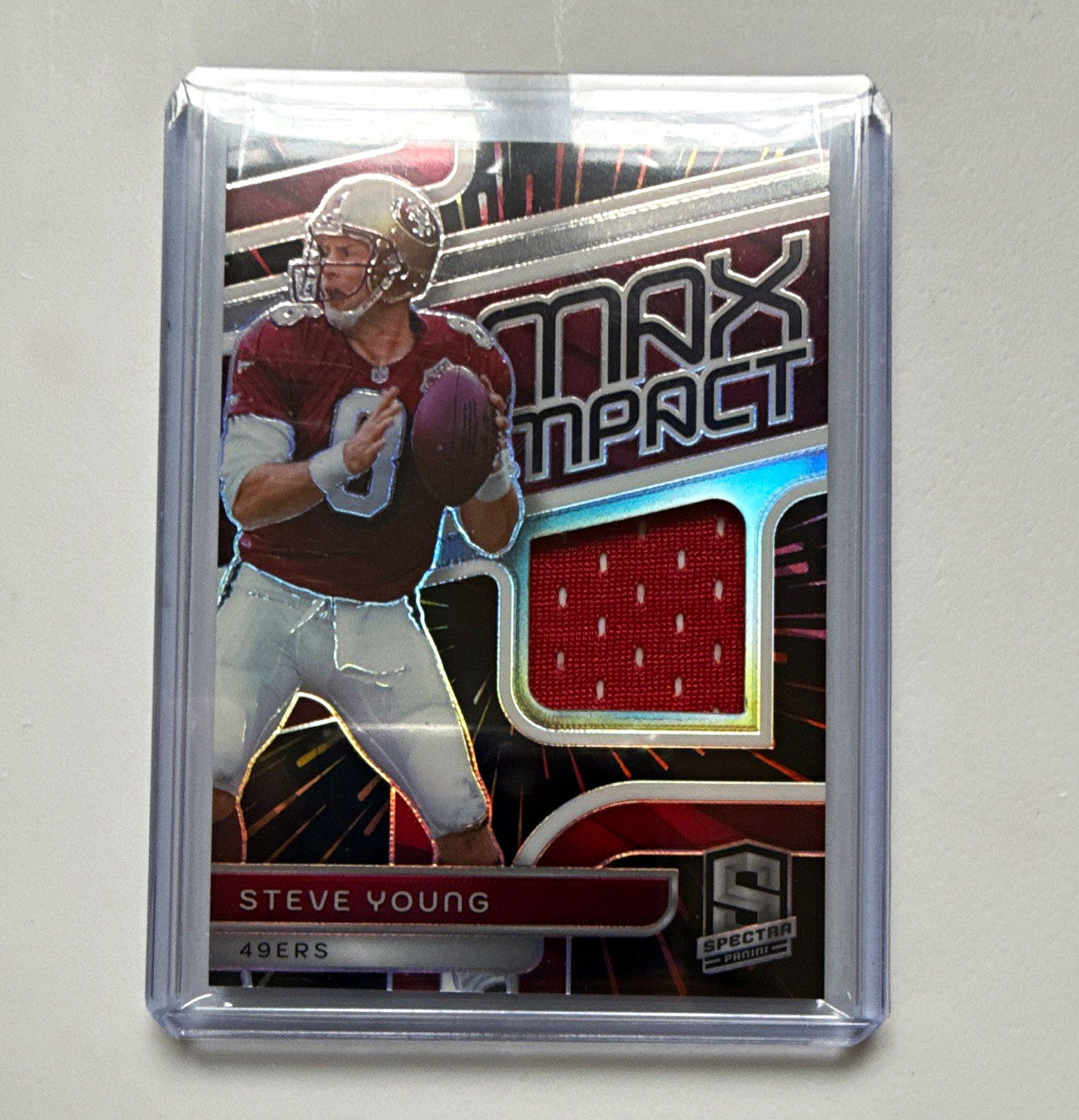 Panini 2024 Spectra Max Impact Prizm Memorabilia Steve Young 49ers MI-SYG