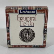 Longaberger Inaugural Basket Tie On Eagle Medallion 1996 With Box