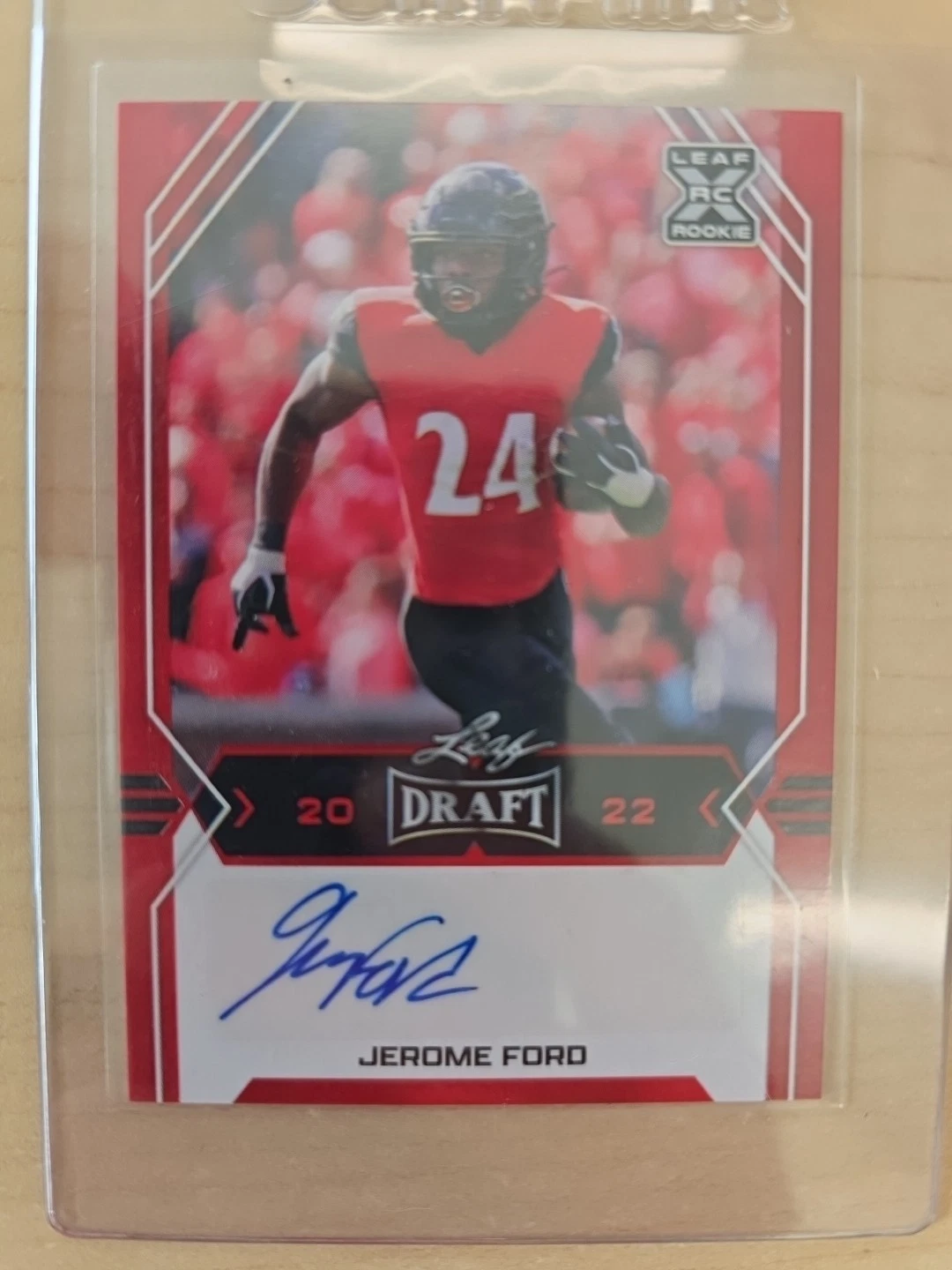 Jerome Ford Leaf Draft Autographs #BAJF1 Blue