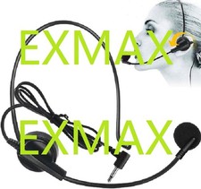 EXMAX Headworn 3.5mm Microphone for EX-100 Wireless Tour Guide System Speaker