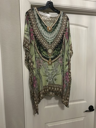 Al Jaber Gallery Of Dubai Women’s Flowy Sparkling 100% Viscose Colorful One Size - Picture 1 of 12