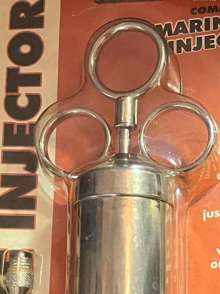 Inyector de adobo comercial Weston de colección latón niquelado nuevo en caja nuevo Flavortown Foto 4 de 4