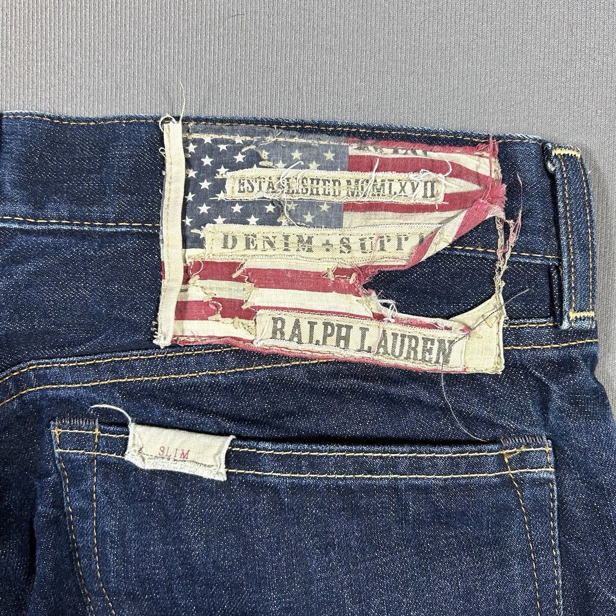 【M】DENIM & SUPPLY RALPH LAUREN ジレ Ralph Lauren Denim & Supply Jacket Mens XL Blue Trucker