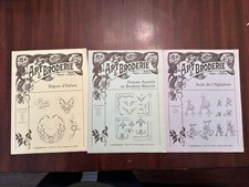 Embellishments Art  Broderie French Embroidery Pattern Sets Lot
