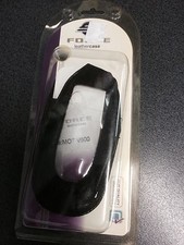 Motorola V600 Leather Case with Steel Belt Clip L-5760. Brand New Original Pack.
