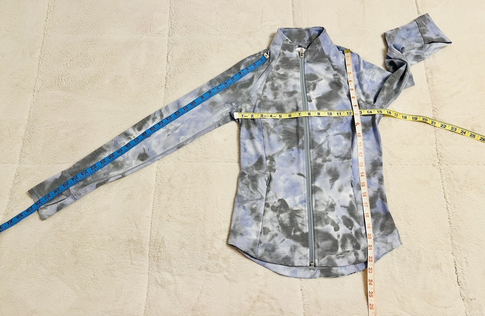 Athleta Striped Cloud Salutation Full Zip Jacket … - image 3