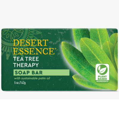 DESERT ESSENCE TEA TREE THERAPY SOAP 2 PACK OF  5 oz  BARS