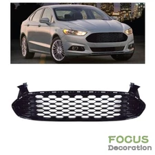 For Ford Fusion 2013-2016 Front Upper Bumper Grille Grill Honeycomb Gloss Black