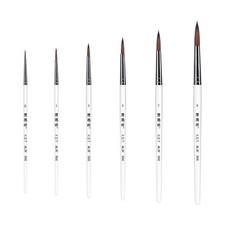 XDT 900 Round Tip Highlight Liner Artist Paint Art Brush 6pc Acrylic Watercolor