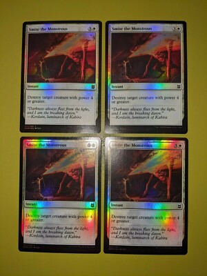 FOIL Smite the Monstrous x4 Zendikar Rising 4x Playset MTG Magic the Gathering