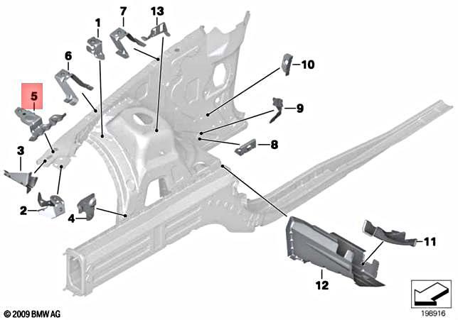Genuine BMW X1 Zinoro 1E E84 M12 Deformation Element Front Right