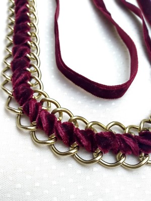 CHAIN AND VELVET BELT NWT Zara Black Chain And Velvet Belt 1736/227 | eBay main image 3