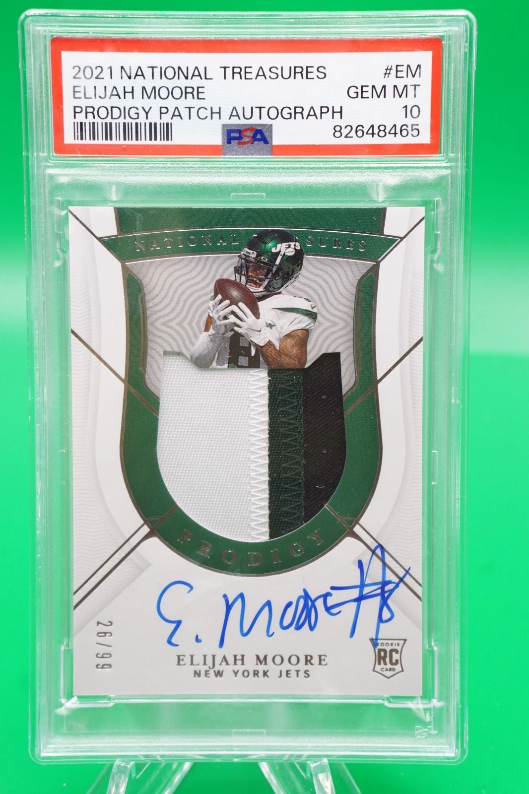 Elijah Moore Panini National Treasures Prodigy Patch Autographs #EM Base