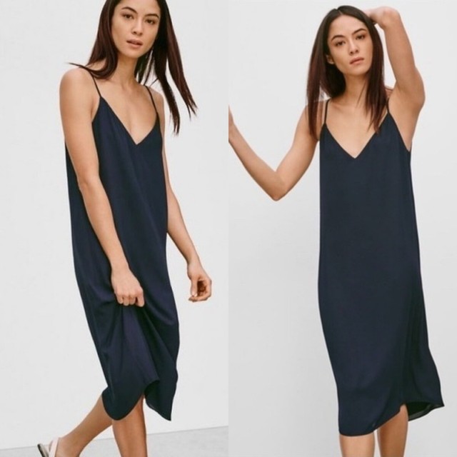 babaton slit slip dress