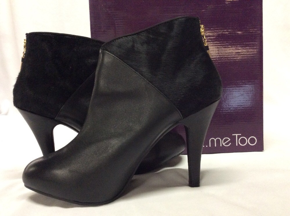 Botas de vestir para mujer Me Too Lexintong 6, negras $169 talla 11 M cuero/gamuza