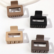 4PCS Small Matte Hair Clip Rectangle Hair Claw Casual Crab Clamp Accessories UK