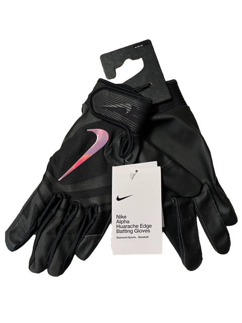 Nike Huarache Edge Adult Baseball Batting Gloves Pair Black