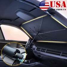 52" Foldable Car Windshield Sunshade Front Window Cover Visor Sun Shade Umbrella