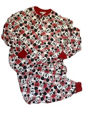 Vintage 80  s Flannel 2 Piece Unisex Adult Disney  Fo. Mickey Mouse Pajamas
