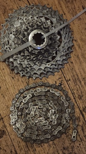 Shimano Deore XT M771 10 Speed MTB Mtb Mountain Bike Cassette 11-36t and Chain
