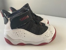 Toddlers 5C Nike Air Jordan 6 Rings White Black Red 323420-012
