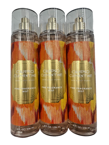 Bath & Body Works LOT 3 Calypso Clementine Fine Fragrance Mist Spray 8 oz 3pk