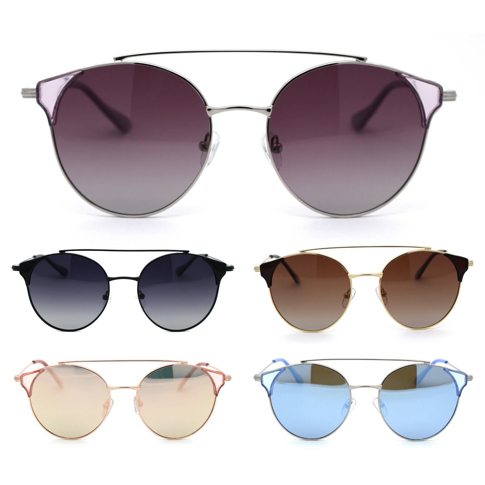 Women's Polarized Metal Horn Rim Sunglasses – CR39 Lens