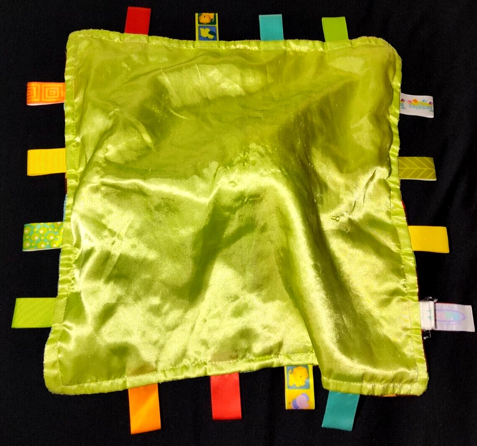 Taggies Mary Meyer Mono Bebé Manta de Seguridad Lovey Lunares Verde Satinado Foto 3 de 4