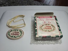 New Longaberger 1995 Merry Christmas Basket Tie-on 32441 Made in the USA 