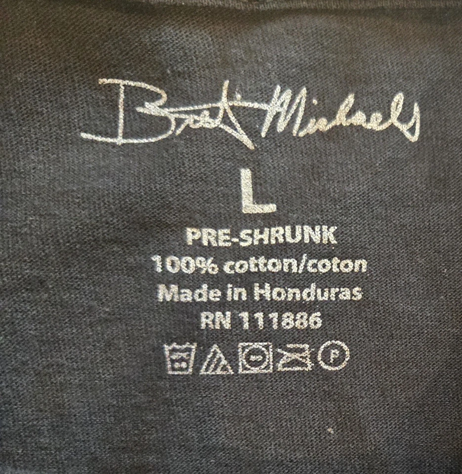 Camiseta negra Bret Michaels Pets Rock para hombre talla grande preencogida 100 % algodón Foto 4 de 4