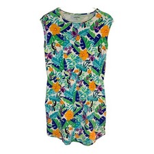 Lands' End Ladies Swim Cover-Up Size XL Tropical Beachy Cruise Pool Floral Dress