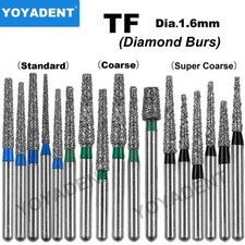 TF Type Dental Burs Diamond Burs for High Speed Turbines FG Burs 1.6mm 10Pcs