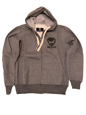 Brewdog Hoodie Unisex XS Full Zip Grau Sherpa Brandneu in OVP