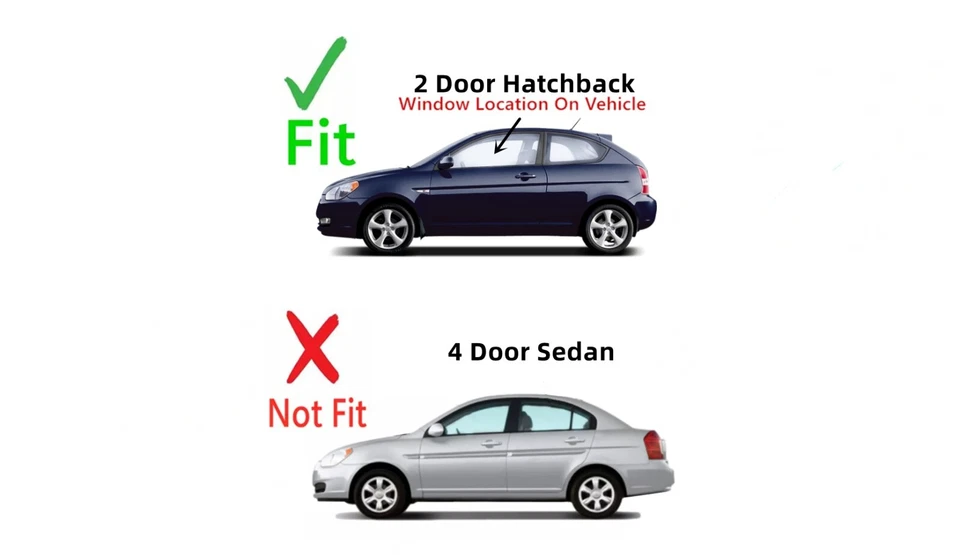 Fits 2007-2011 Hyundai Accent Hatchback Driver Left Side Front Door Window Glass Foto 3 de 4