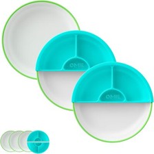Easy Scoop Plates for Kids  Unique Design Helps Food Fall into the Spoon