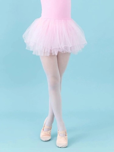 Shein girls 10-14yrs kawaii sheer solid tights white nip ballet - Picture 2 of 4