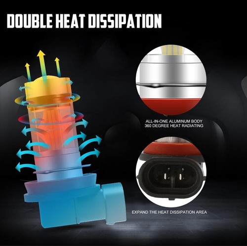 For Honda Accord Civic 2006-2019 H11 H9 White LED Fog Light Projector Lens Bulbs - Bild 5 von 12