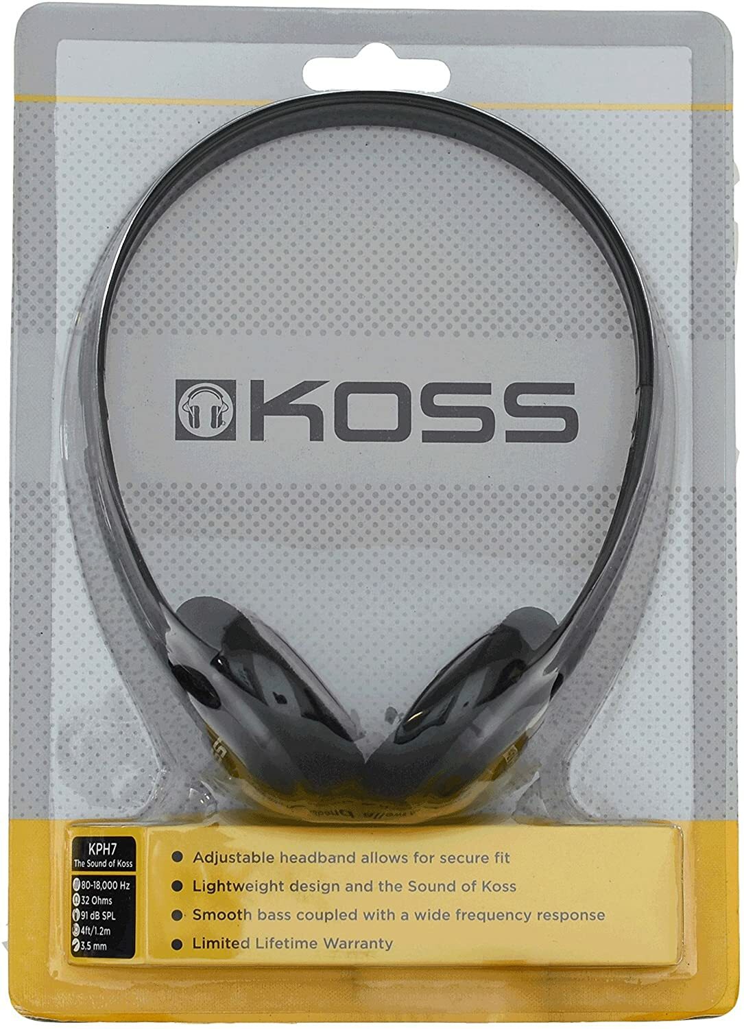 Koss KPH7 Lightweight Portable On Ear Headphones, Pack of 10  