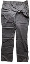 Women's Lands End Chino Pants Mid-Rise Straight-Leg Gray sz16 32"Insm Fit2 NWT