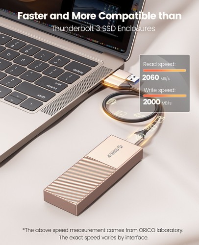 ORICO M.2 NVME SSD Gehäuse 40 Gbps PCIe3.0x4 USB C Adapter für Thunderbolt 3/4 - Bild 67 von 69
