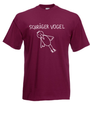 Herren T-Shirt l Schräger Vogel l Größe bis 5XL