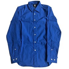 Image of G-STAR Men's Dark Pop Blue Core Shirt L/S RRP £80