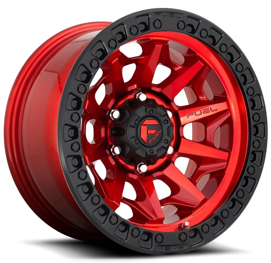 17 FUEL COVERT RED BLACK LIP WHEELS RIMS 17X9.5 5X127 WRANGLER GLADIATOR 4 D695 - Imagem 4 de 4