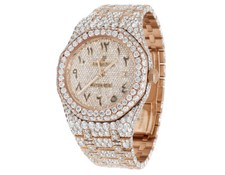 Mens 41MM Audemars Piguet Royal Oak 18k Rose Gold with VS diamond 37.75 Ct 5