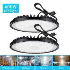 2 Pack 400W UFO Led High Bay Light Commercial Industrial Warehouse Garage Light